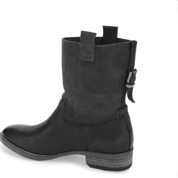 Black Leather Buckle Western Boots - Picture 2 of 6